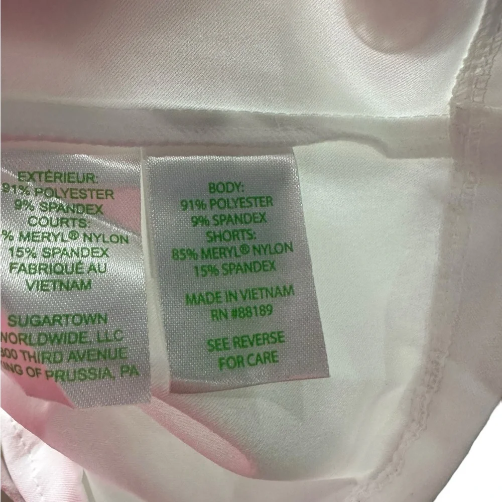 LILLY PULITZER: NWT Luxletic 5” Frazier Shorts in Resort White UPF 50+ Size 16